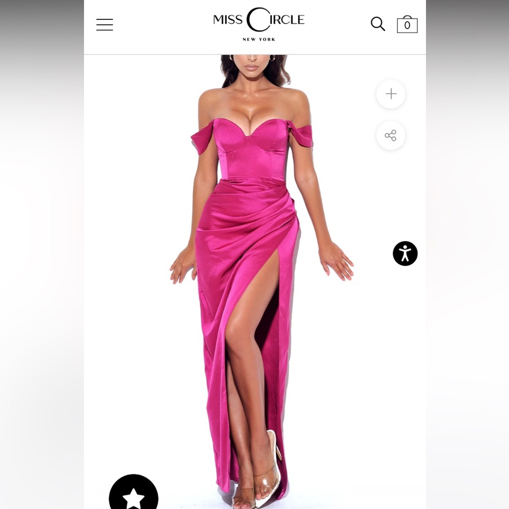 Hot pink Ms circle gown